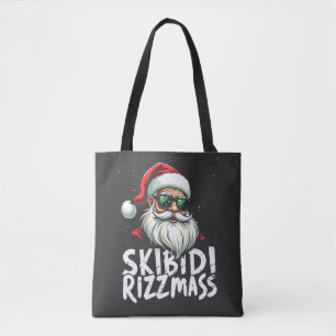 Tote Bag Skibidi Rizzmas Funny Gen Alpha Slang Noël