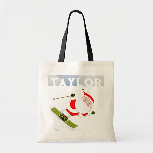 Tote Bag Skier Ski cadeau de vacances (Devant)