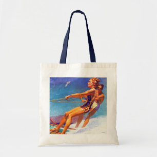 Tote Bag Skieur de l'eau par McClelland Barclay