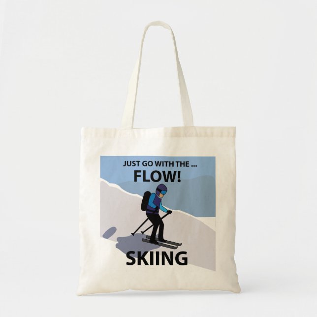 Tote Bag Skiing Just Go With The Flow Skiing (Devant)