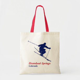 Tote Bag Skis de Steamboat Springs Blue Snow