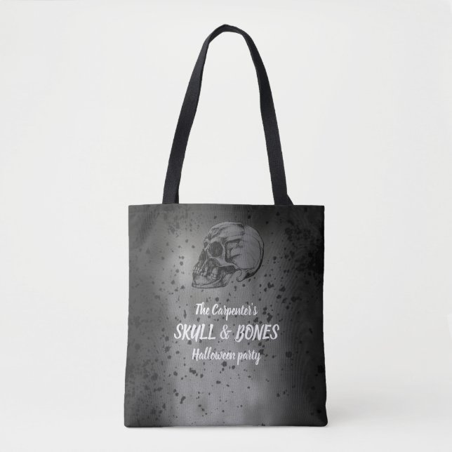 Tote Bag Skull & Bones Halloween (Devant)