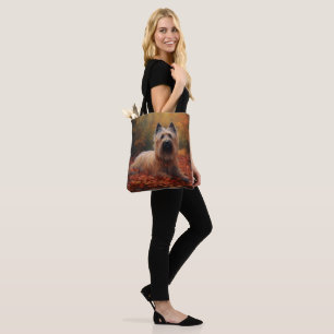Tote Bag Skye Terrier à l'automne Feuilles automne Inspire