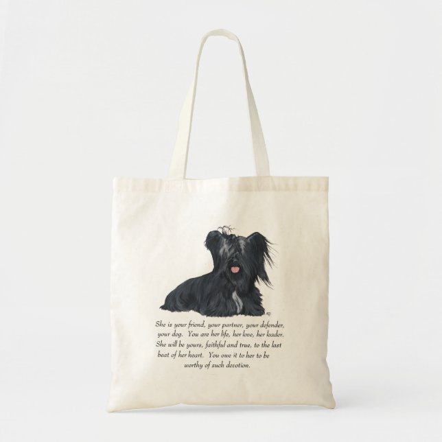 Tote Bag Skye Terrier FEMELLE Souvenir (Devant)