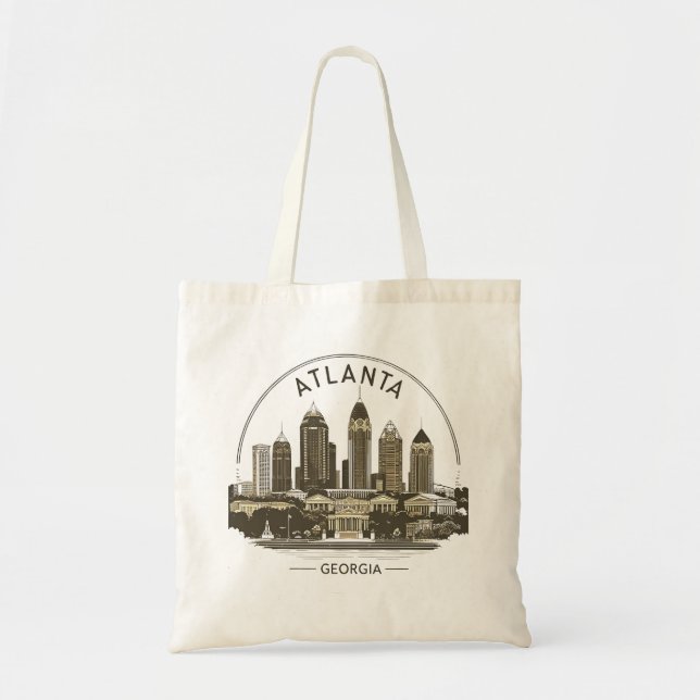 Tote Bag Skyline Atlanta Georgia (Devant)