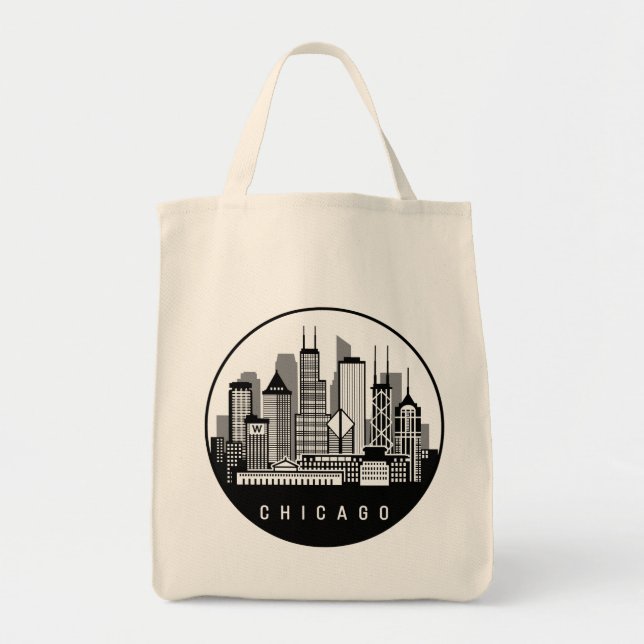 Tote Bag Skyline de l'Illinois (Devant)