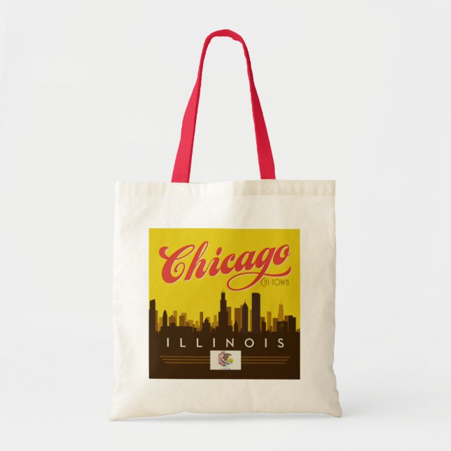 Tote Bag Skyline de l'Illinois (Devant)