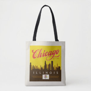 Tote Bag Skyline de l'Illinois