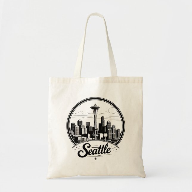 Tote Bag Skyline de Seattle City (Devant)
