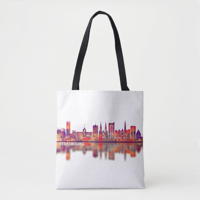 Tote Bag Skyline France de Strasbourg (Devant)