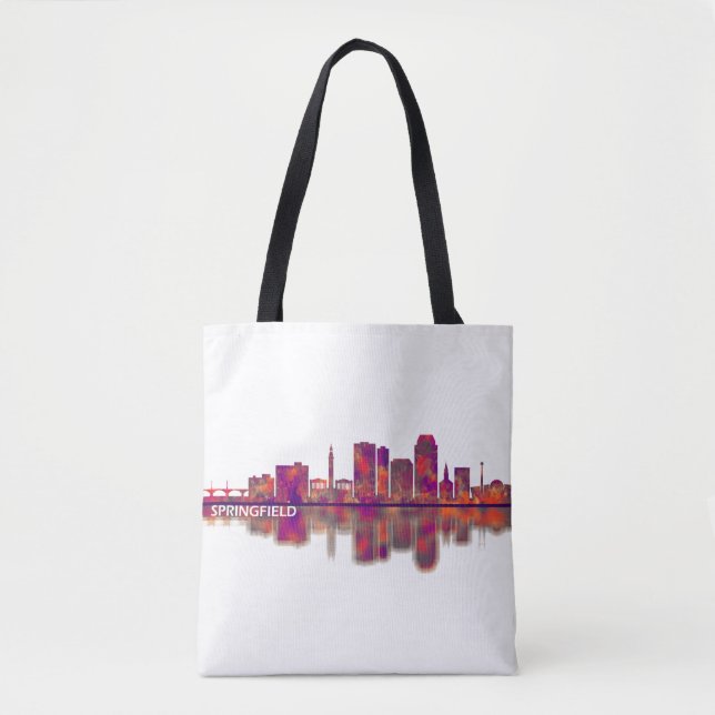 Tote Bag Skyline Massachusetts Springfield (Devant)