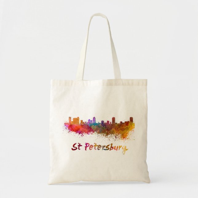Tote Bag Skylo FL de St Petersburg en aquarelle (Devant)