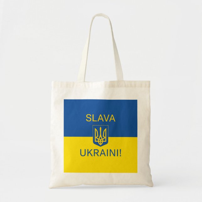 Tote Bag Slava Ukraine gloire Ukraine guerre symbole de pai (Devant)
