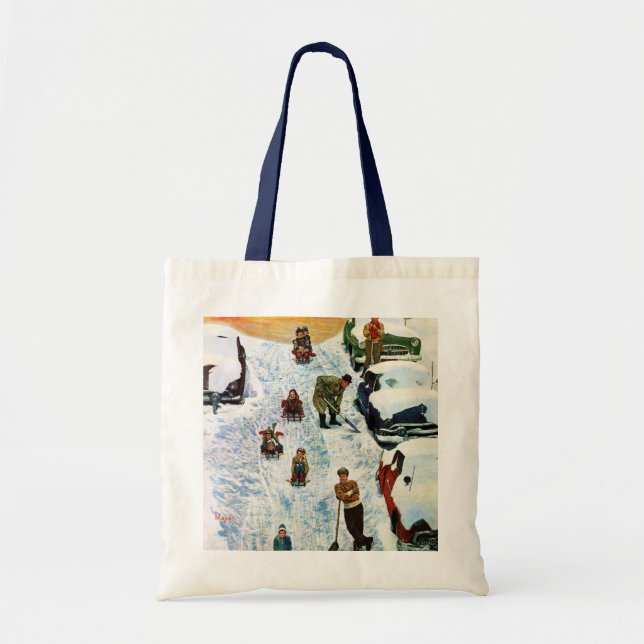 Tote Bag Sledding et creuser (Devant)