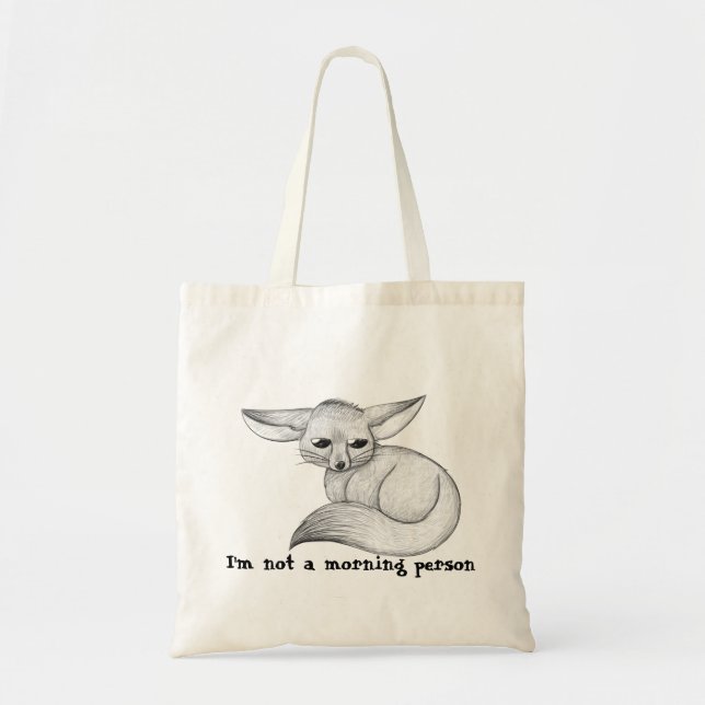 Tote Bag Sleepy Fennec Fox *RECONÇU* Fourre-tout (Devant)