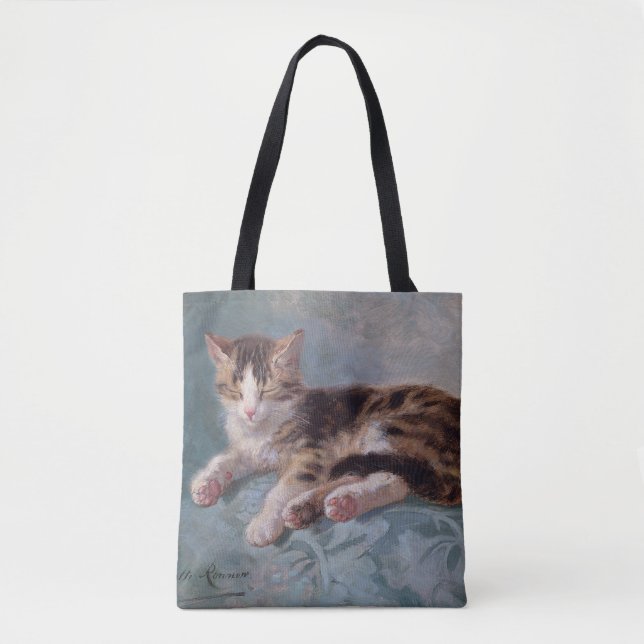 Tote Bag Sleepy Kitten par Henriette Ronner-Knip (Devant)