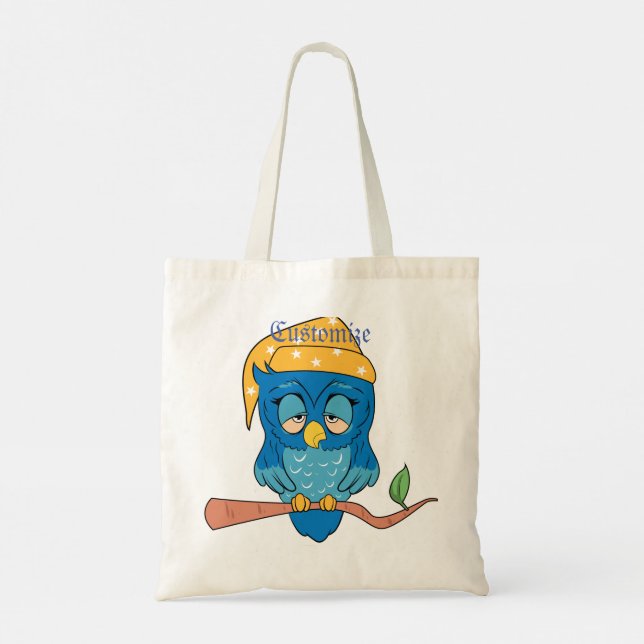 Tote Bag Sleepy Owl Thunder_Cove (Dos)