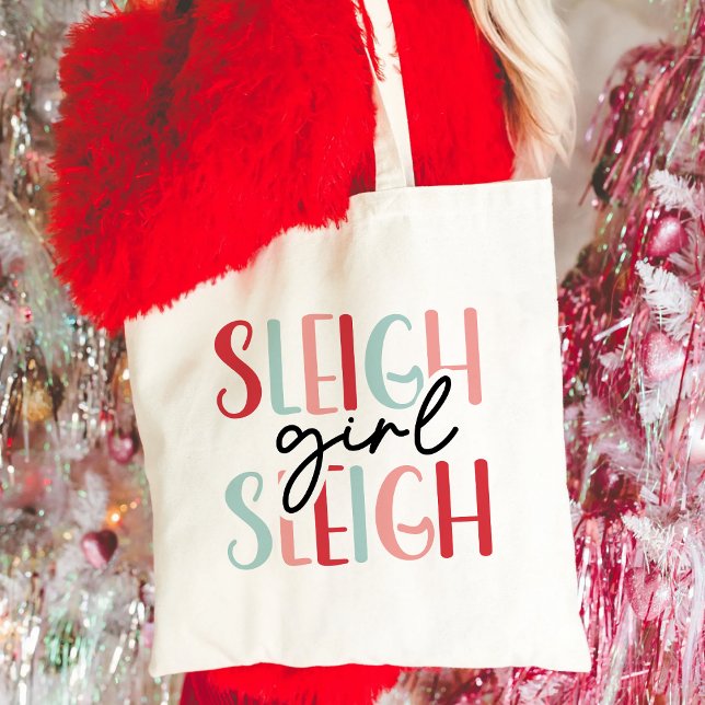 Tote Bag Sleigh Girl Sleigh | Festif drôle Noël (Créateur téléchargé)