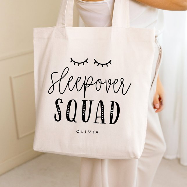 Tote Bag Slepover Squad Editable Color Stwood Party (Créateur téléchargé)