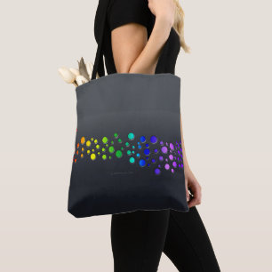 Tote Bag SlipperyJoe aime les bulles rouge orange jaune ver