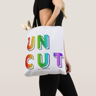 Tote Bag SlipperyJoe non coupé vibrant vivant néon arc-en-c