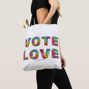 Tote Bag SlipperyJoe vote amour égalité fourrure de couleur
