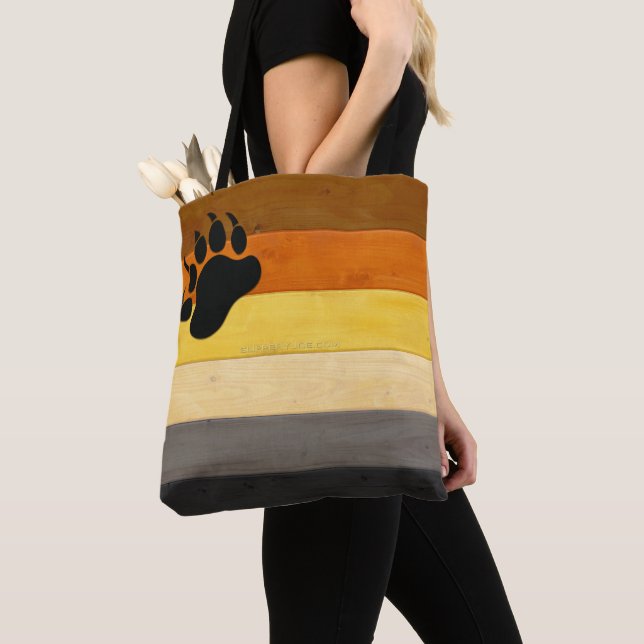 Tote Bag SlipperyJoe's Bear Pride drapeau de la texture du  (De près)