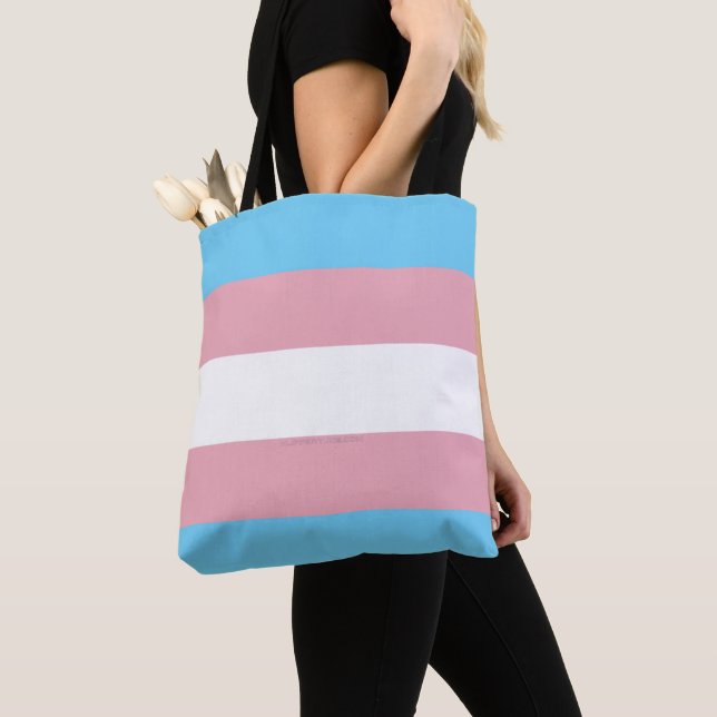 Tote Bag SlipperyJoe's transgenre pride drapeau de la diver (De près)
