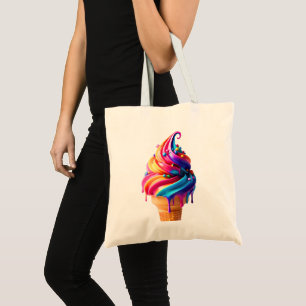 Tote Bag SlipperyJoe's vibrante crème glacée cone classique