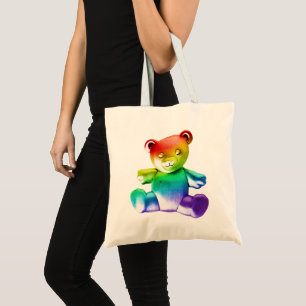 Tote Bag SlipperyL'ours en peluche brossé de Joe gra arc-en