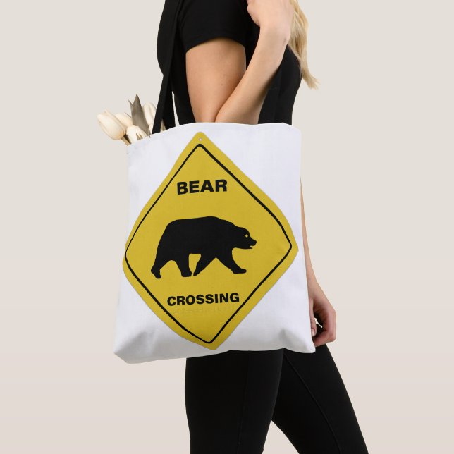 Tote Bag SlipperySignal de passage de l'ours de Joe silhoue (De près)