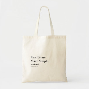 TOTE BAG SLOGAN DE L'AGENT IMMOBILIER MODERNE REALTOR LIFE