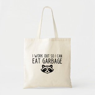 Tote Bag Slogan de sport drôle de raton laveur