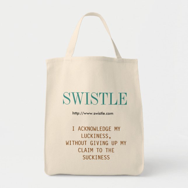 Tote Bag Slogan fourre-tout de blog de Swistle, bleu-vert (Devant)