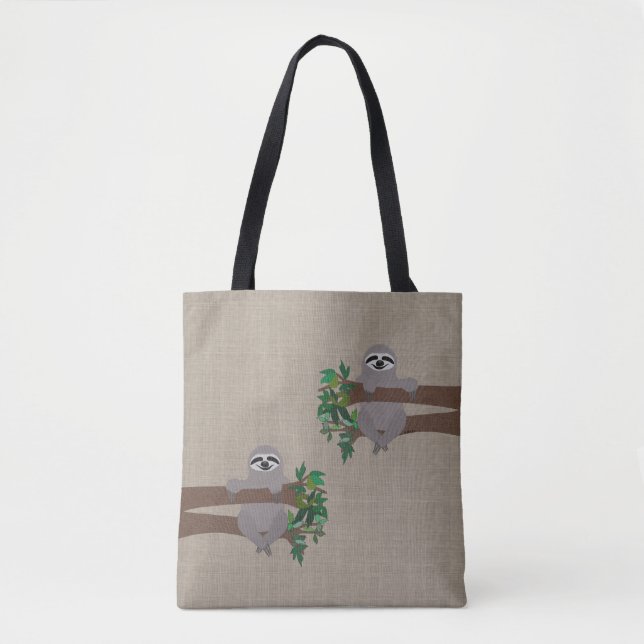 Tote Bag Sloth Allover Fourre-tout (Devant)
