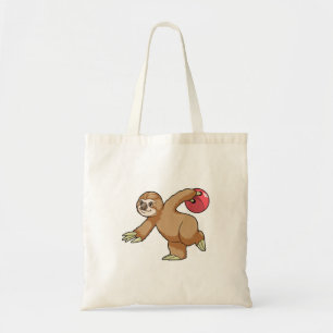 Tote Bag Sloth at Bowling avec Bowling ball