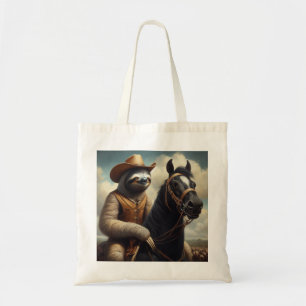 Tote Bag Sloth Cowboy