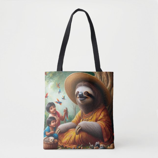 Tote Bag Sloth Grand-mère (Devant)