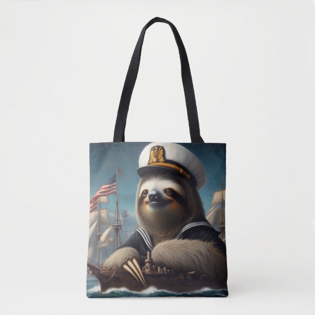 Tote Bag Sloth Sailor (Devant)