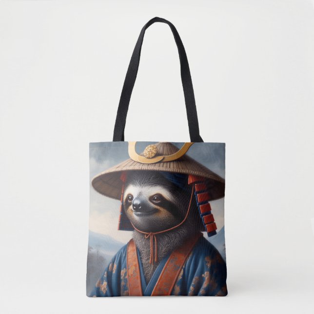 Tote Bag Sloth Samurai (Devant)