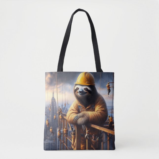 Tote Bag Sloth Working the High Steel (Devant)