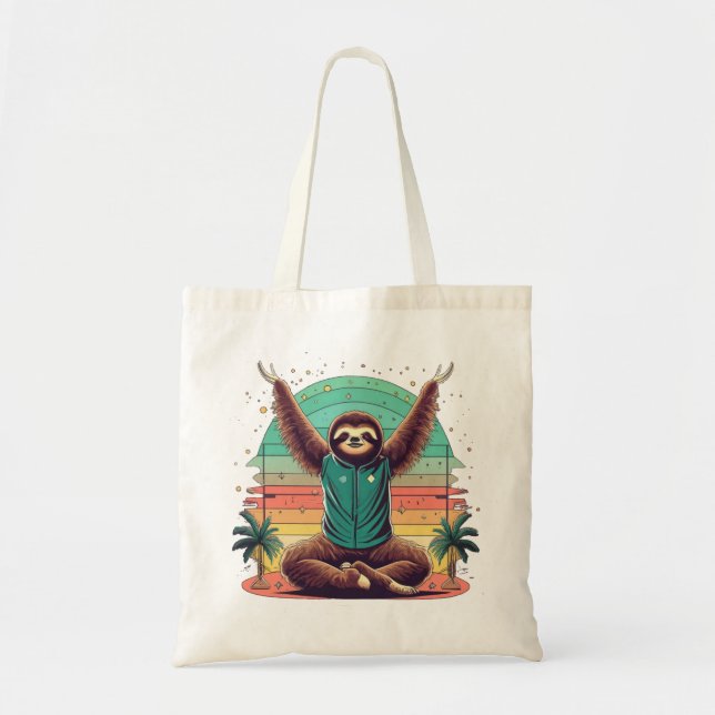 Tote Bag Sloth Yoga Fourre-tout (Devant)