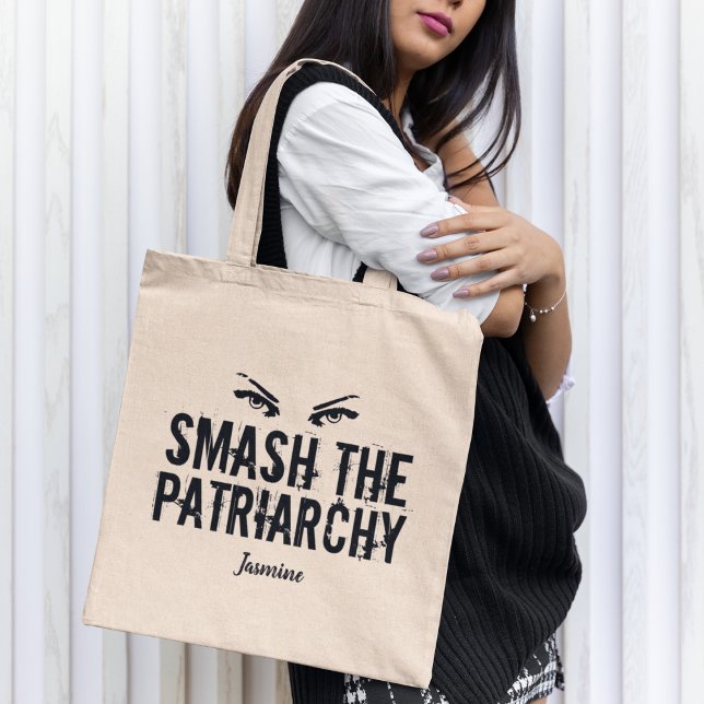 Tote Bag Smash la citation féministe patriarcale personnali (Créateur téléchargé)
