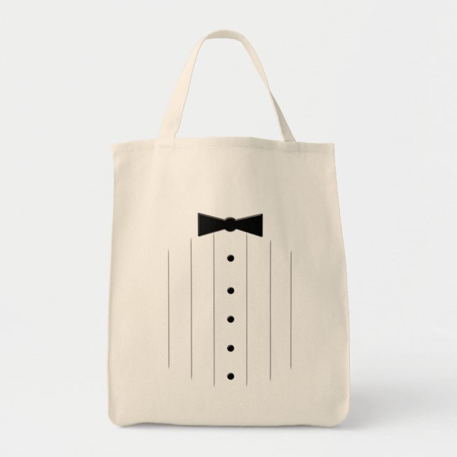 Tote Bag Smoking de cravate noire (Devant)