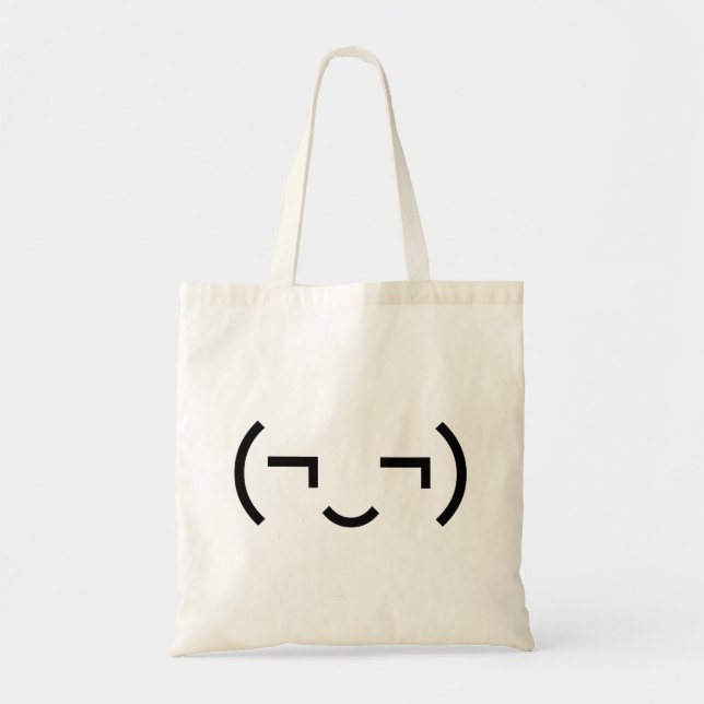 Tote Bag Smug Emoticon (‿MD) Kaomoji japonais (Devant)