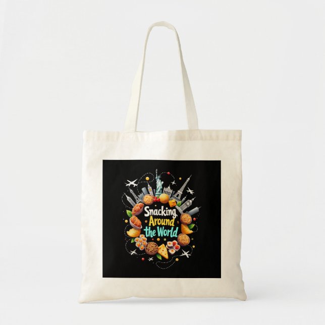 Tote Bag Snacking Autour Du Monde Fast Food Travel Travele (Devant)