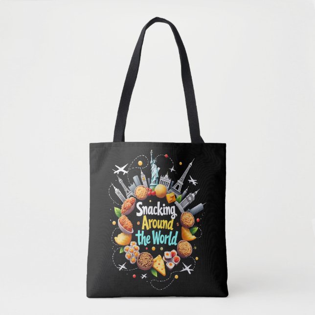 Tote Bag Snacking Autour Du Monde Fast Food Travel Travele (Devant)