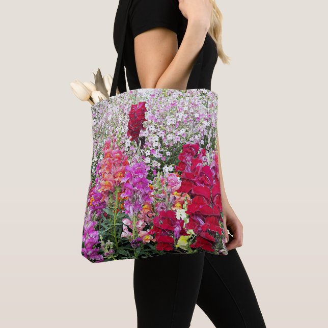 Tote Bag Snapdragon Coloré Jardin Floral (De près)