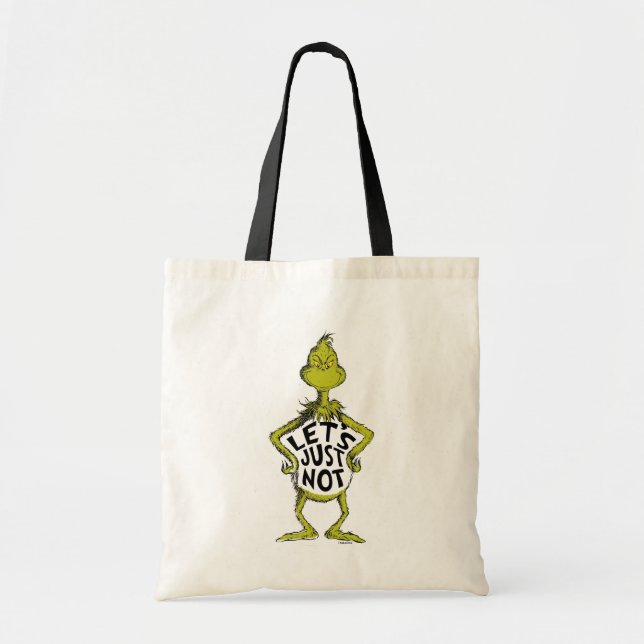 Tote Bag Snarky Grinch | Drôle Ne citons pas (Devant)
