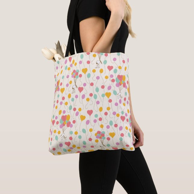 Tote Bag Snoopy Bunches of Balloons Motif (De près)